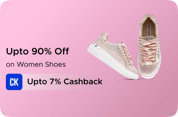 Ajio: Upto 90% Off on Women Shoes + Upto 7%  CashKaro Cashback